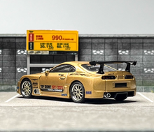 Load image into Gallery viewer, MINIGT 1:64 Gold Supra A80 Top Secret GT-300 Sport Model Diecast Metal Car BN
