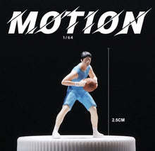 Load image into Gallery viewer, 1:64 Painted Figure Mini Model Toy Miniature Car Scenes Resin Boy Basketball Man
