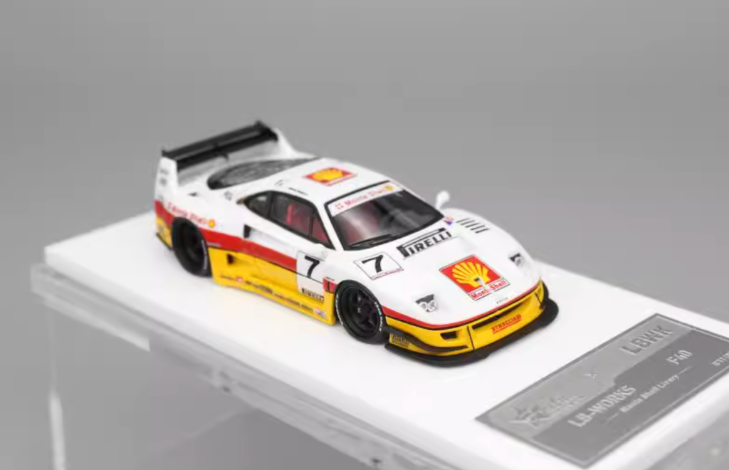 Fuelme 1:64 Yellow Shell LBWK F40 LM Racing Sports Model Diecast