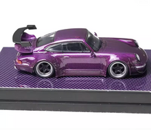 Load image into Gallery viewer, Flame 1:64 Purple Carbon RWB 964 Sports Model Diecast Metal Car New Collection
