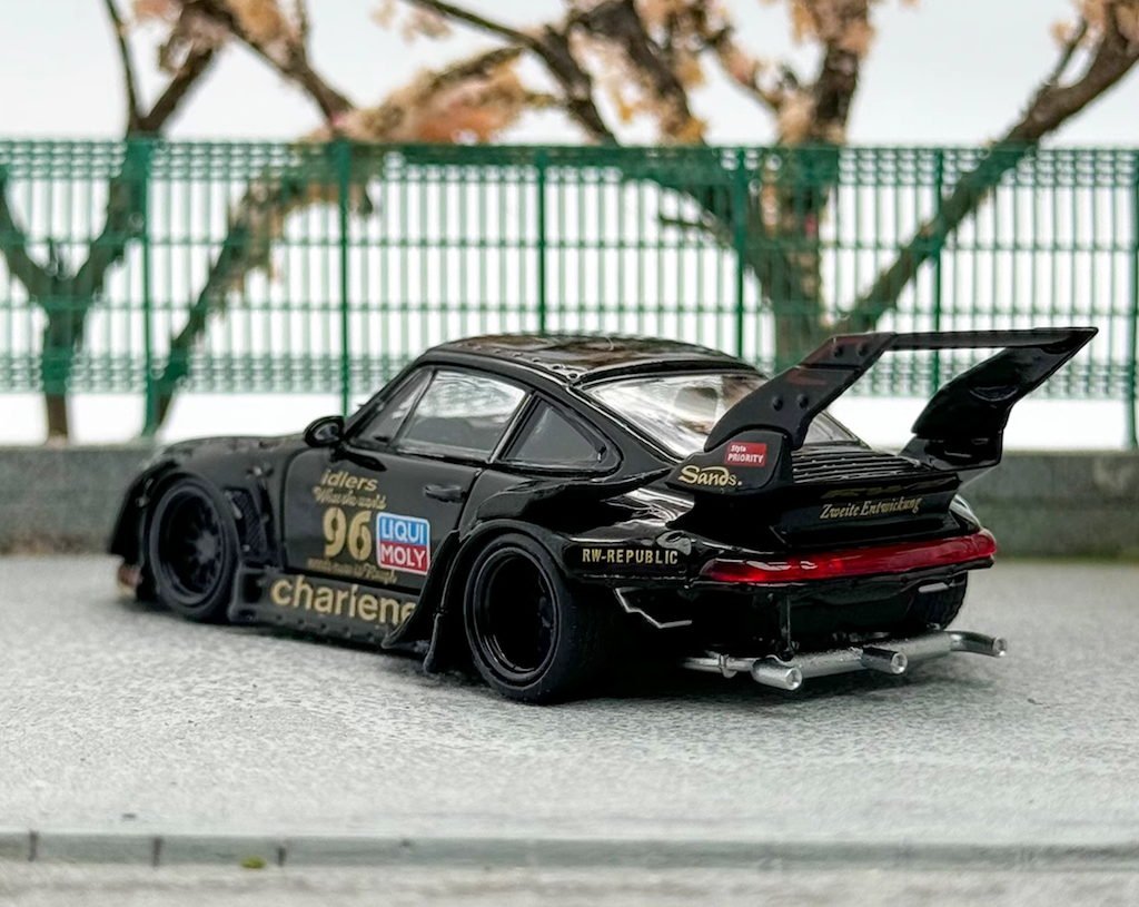SW 1:64 Black RWB 911 Charlene Sports High Spoiler Model