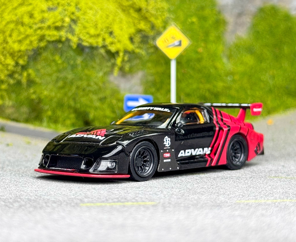 MINIGT 1:64 Advan Mazda RX7 LB Silhouette Sports Model Diecast Metal Car New Collection