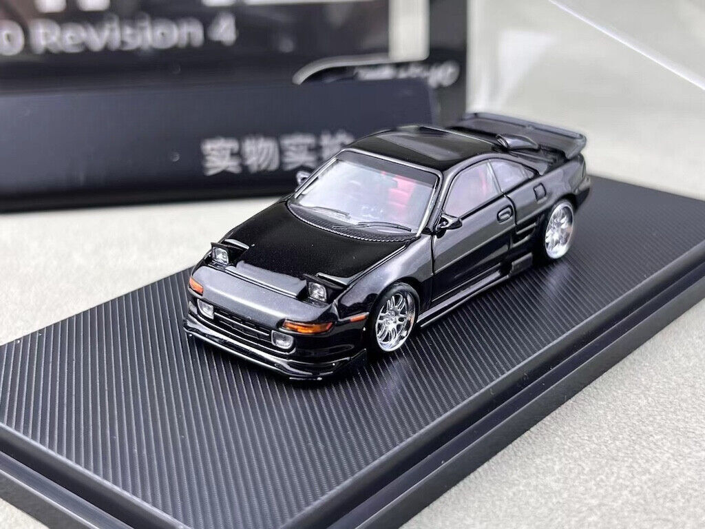 MicroTurbo 1:64 JDM Black MR2 SW20 Racing Sports Model Diecast Metal Car New Collection