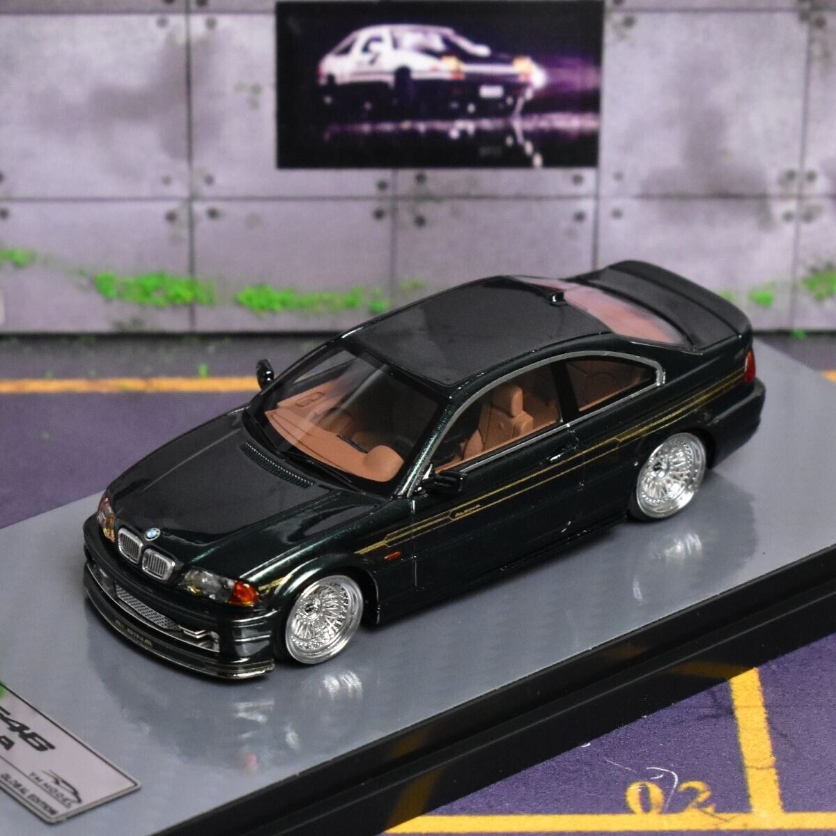 YM 1:64 M3 E46 Coupe Racing Sports Model Diecast Resin Car