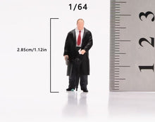 Load image into Gallery viewer, 1:64 Painted Figure Model Miniature Resin Diorama Suit Man Stand Black Old Man
