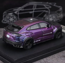 Load image into Gallery viewer, Flame 1:64 Purple Carbon URUS Widebody SUV Sports Model Diecast Metal Car New Collection
