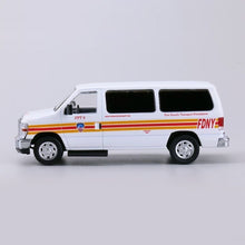 Load image into Gallery viewer, 1:64 596 White Fire FDNY E350 Super Duty Wagon Van Model Diecast Metal Car New Collection
