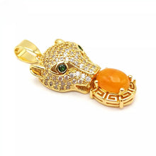 Load image into Gallery viewer, Nature Jade Leopard Pendant Necklace Gift For Woman Jewelry charm Blessing A
