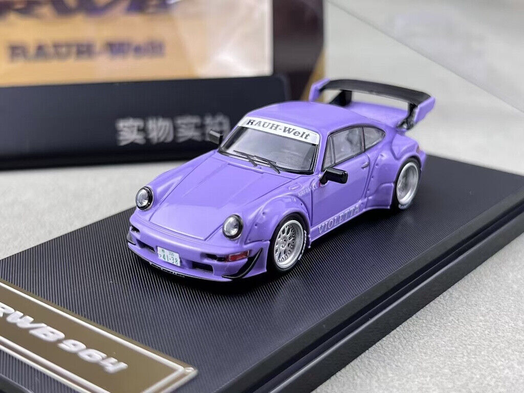 Star 1:64 Purple RWB 964 GT Racing Sports Model Diecast Metal Car New Collection