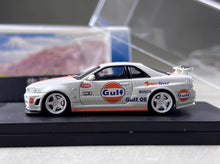 Load image into Gallery viewer, Fuji 1:64 White Gulf Skyline GTR R34 Z-Tune Sports Model Diecast Metal Car New Collection
