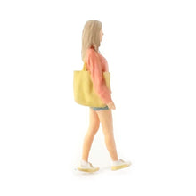 Load image into Gallery viewer, 1:64 Painted Figure Mini Model Miniature Resin Diorama Toy Walking Casual Girl
