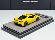 Load image into Gallery viewer, HH 1:64 Yellow 458 Speciale Sports Model Diecast Resin Car New Collection
