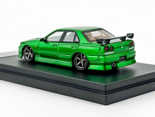 Load image into Gallery viewer, Mortal 1:64 Green Skyline GTR ER34 25GT-t Sports Model Diecast Metal Car New Collection
