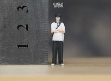 Load image into Gallery viewer, 1:64 Painted Figure Model Miniature Resin Diorama Sand Crossed Arm Boy Man Stand
