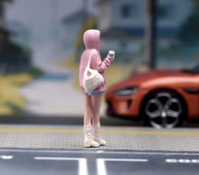 Load image into Gallery viewer, 1:64 Painted Figure Model Miniature Resin Sand Pretty Pink Top Girl Beauty Lady
