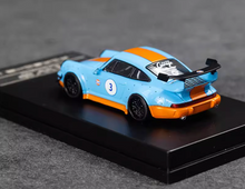 Load image into Gallery viewer, WU 1:64 Blue Gulf RWB 964 #3 Classic Racing Sports Model Diecast Metal Car New Collection
