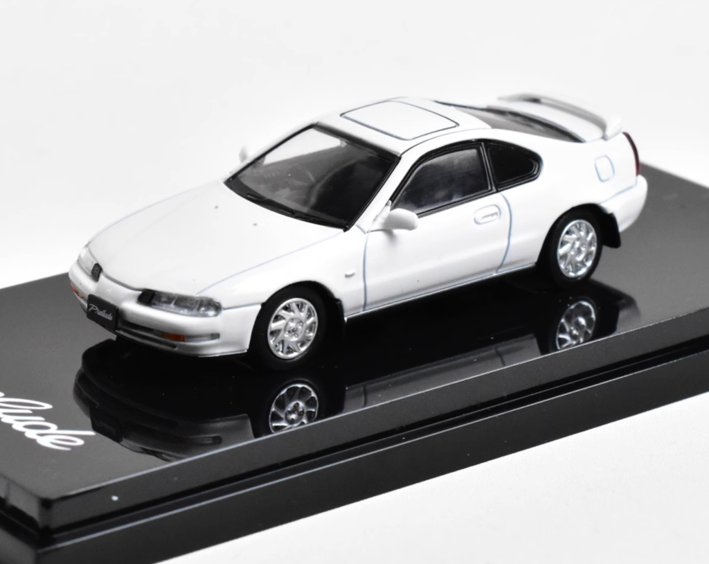 Hobby Japan 1:64 White Prelude Later Coupe Sports Model Diecast Metal Car New Collection