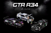 Load image into Gallery viewer, TM 1:64 JDM Skyline GTR R34 Z-tune Figure Sports Model Diecast Metal Car New

