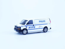 Load image into Gallery viewer, 1:64 NYPD Police Express 3500 Van Sports Model Diecast Metal Car New Collection
