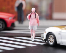Load image into Gallery viewer, 1:64 Painted Figure Model Miniature Resin Diorama White Lady Girl Pink Top Cute
