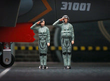 Load image into Gallery viewer, 1:64 Painted Figure Mini Model Miniature Resin Diorama Pilot Captain Army Salute New Scene
