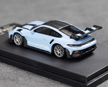 Load image into Gallery viewer, Aurora 1:64 Baby Blue 992 GT3 RS Sports Model Diecast Metal Car New Collection
