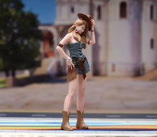 Load image into Gallery viewer, 1:24 Painted Figure Model Miniature Resin Diorama Cow Girl Lady Denim Cool Woman
