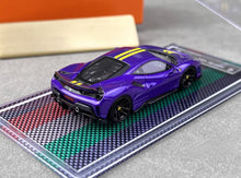 Load image into Gallery viewer, U2 1:64 Purple Novitec 488 Pista Racing Sports Model Diecast Resin Car Box New
