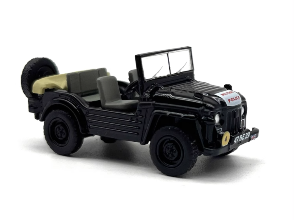 1:76 Black Austin Champ Military Vehicle ORV Model Diecast Metal Car New Collection
