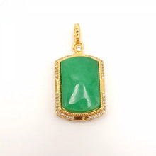 Load image into Gallery viewer, Nature Retangle Jade Pendant Necklace Gift Jewelry charm Blessing Fortune New G
