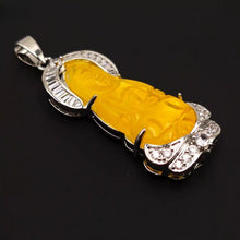 Load image into Gallery viewer, Nature Jade Guanyin Pendant Necklace Gift Jewelry charm Blessing Fortune New dd
