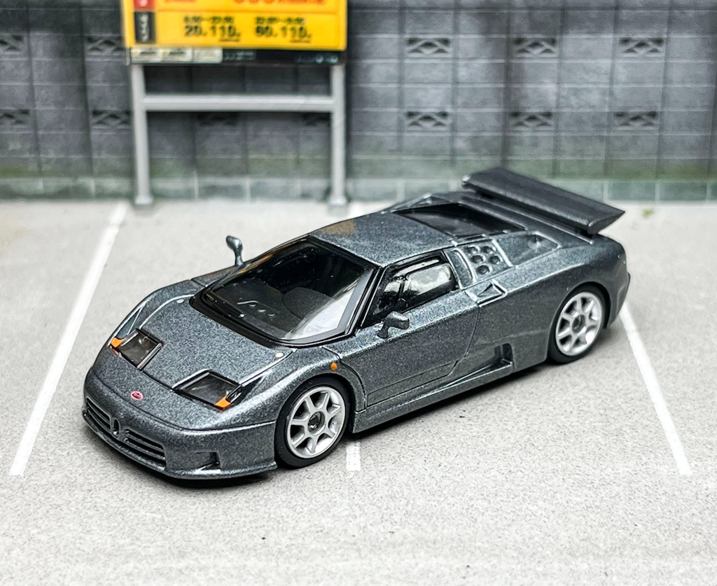 MINIGT 1:64 Gray Bugatti EB110 Racing Sports Model Diecast Metal Car BN