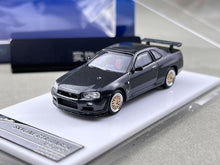 Load image into Gallery viewer, SH 1:64 Black Carbon Skyline GTR R34 Sports Model Diecast Metal Car New Collection
