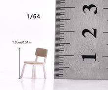 Load image into Gallery viewer, 1:64 Painted Figure Model Miniature Resin Sand Uniform Girl Desk Chair Set
