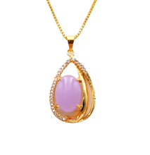Load image into Gallery viewer, Nature Jade Water Drop Pendant Necklace Gift Jewelry charm Blessing Lucky New d
