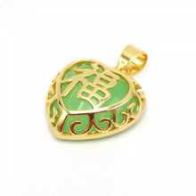Load image into Gallery viewer, Nature Jade Heart Pendant Necklace Gift Jewelry charm Blessing Fortune Lucky k
