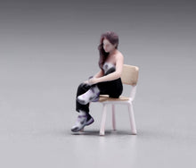 Load image into Gallery viewer, 1:64 Painted Figure Model Miniature Resin Sand Diorama Sporty Cool Girl Lady

