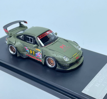 Load image into Gallery viewer, SW 1:64 Matte Green RWB 911 993 #91 Sports Model Diecast Metal Car New Collection
