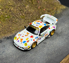 Load image into Gallery viewer, MH 1:64 White RWB 993 Happy Children's Day Sports Model Diecast Metal Car New Collection
