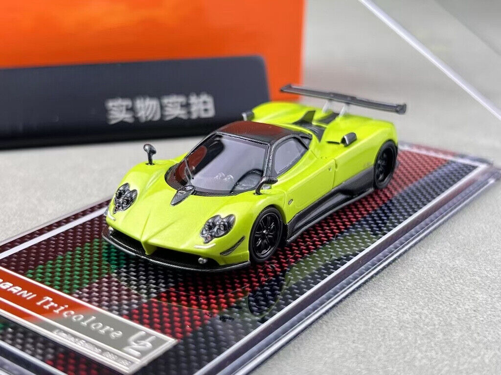 U2 1:64 Green Zonda Tricolore Racing Sports Model Diecast Resin Car New Collection