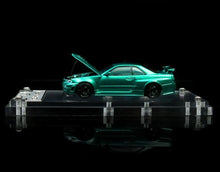 Load image into Gallery viewer, Timetop 1:64 Green Carbon Skyline GTR R34 Z-Tune Model Diecast Metal Car New Collection
