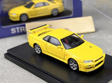 Load image into Gallery viewer, SW 1:64 JDM Yellow GTR R34 V-SPEC-II Racing Sports Model Diecast Metal Car New
