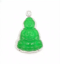 Load image into Gallery viewer, Nature Jade Guanyin Pendant Necklace Gift Jewelry charm Blessing Luck Jewelry c
