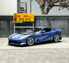 Load image into Gallery viewer, TOC 1:64 Light Blue 812C Coupe Racing Sports Model Diecast Metal Car BN
