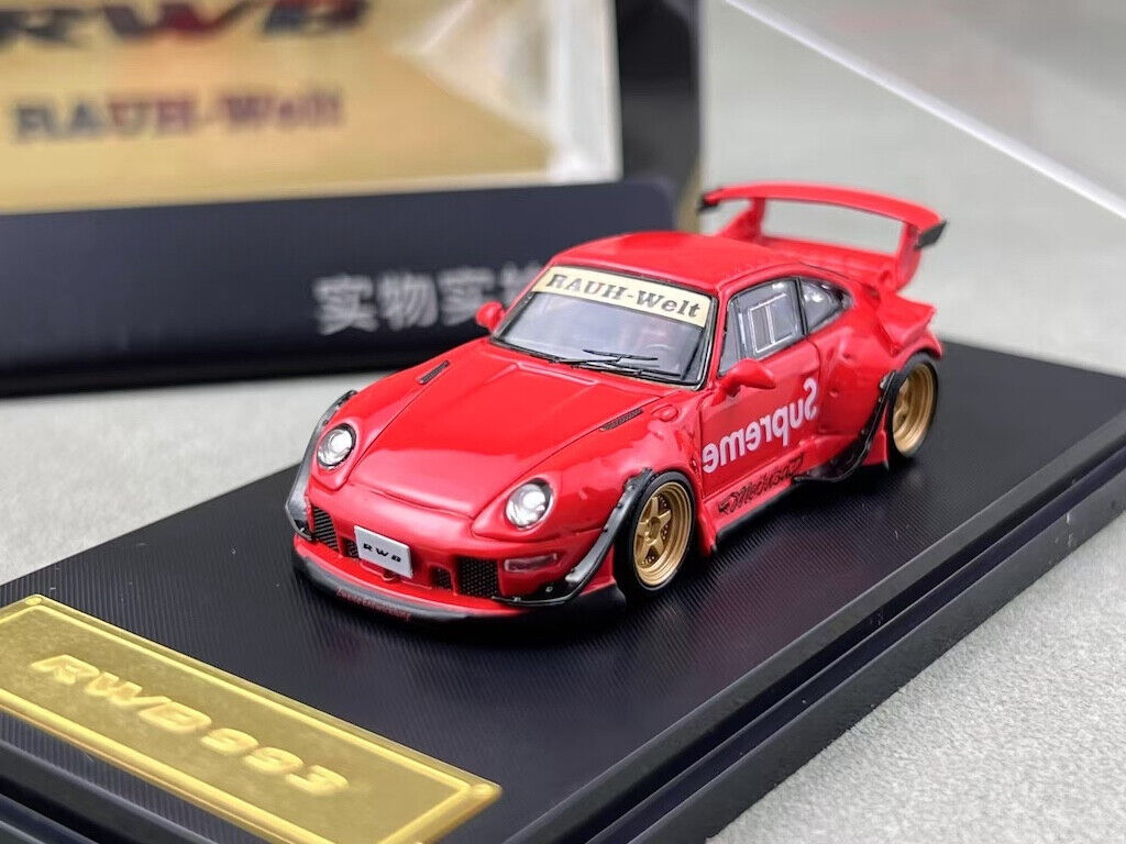 Star 1:64 Red RWB 911 993 GT Classic Racing Sports Model Diecast Metal Car New Collection
