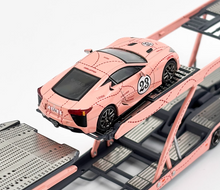 Load image into Gallery viewer, 1:64 Pink Actros Gigaspace 4x2 Trailer Truck LFA #23 Model Diecast Metal Car
