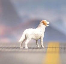 Load image into Gallery viewer, 1:64 Painted Figure Model Miniature Resin Diorama Sand Man In Black Suit Dog Toy Collection
