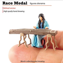 Load image into Gallery viewer, 1:64 Painted Figure Mini Model Miniature Resin Diorama Chinese musical Girl Lady
