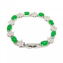Load image into Gallery viewer, Nature Jade Beaded Bracelet Jewelry Blessing Lucky Fortune Gift For Her Green a
