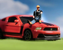 Load image into Gallery viewer, 1:64 Painted Figure Model Miniature Resin Diorama Sand Sitting Cap Man Boy Cool
